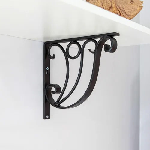 Vista 4 de Achla Designs Soportes decorativos iónicos de hierro forjado, par