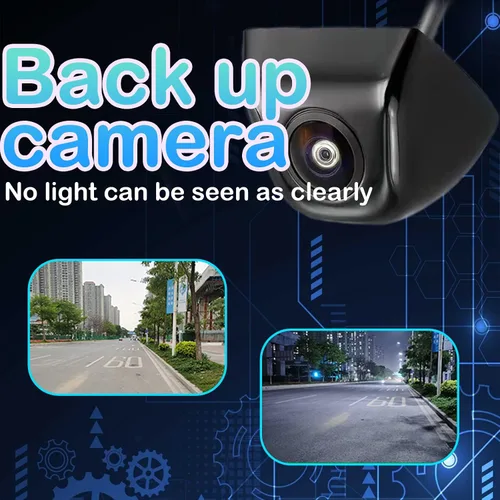 Vista 3 de jeseny Paquete de 1 cámara de respaldo HD para automóvil, IP69, impermeable, visión nocturna, retrovisor, retrovisor, retrovisor, 170°, ajustable