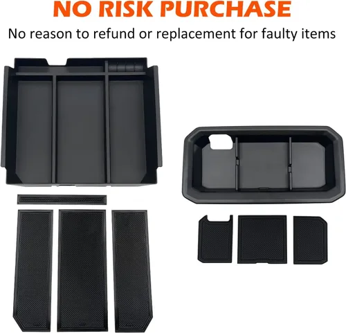 Vista 7 de Compatible con accesorios Toyota Tundra Organizador de bandeja de consola central para Tundra 2022 2023 2024 2025 Inserto ABS Caja de almacenamiento