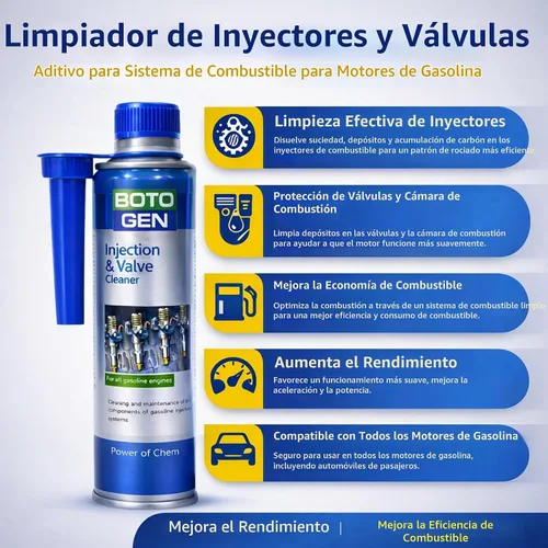 Vista 3 de Limpiador de Inyección y Válvulas, Elimina depósitos problemáticos de las toberas de inyección y las válvulas de admisión. - Protege todo el sistema