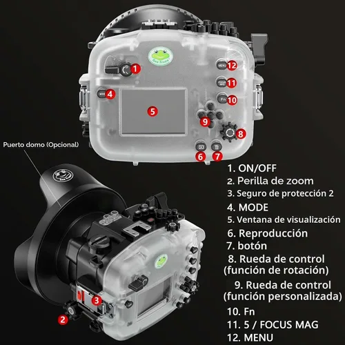 Vista 6 de Carcasa submarina Seafrogs para Sony FX3/FX30 40M/130FT