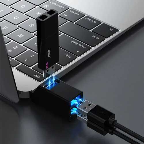 Vista 2 de YOTETION - Cable de extensión USB 2.0 de 25 pies con concentrador, USB A macho a hembra, compatible con unidad flash USB/disco duro, mouse, teclado