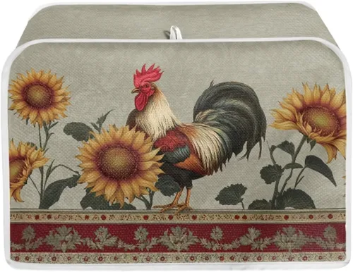 Vista 9 de Cubierta para tostadora de limón floral para horno tostador de pan de 2 rebanadas, protector de electrodomésticos pequeños a prueba de polvo
