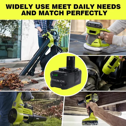 Vista 7 de Batería de repuesto de 6.0Ah 18V para Ryobi 18 V, iones de litio, compatible con Ryobi 18 Voltios ONE+ Plus Herramientas eléctricas inalámbricas