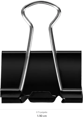 Vista 4 de Amazon Basics - Clips resistentes para carpetas de oficina, 144 unidades (paquete de 12 de 12), pequeños, 0.75 pulgadas, negros