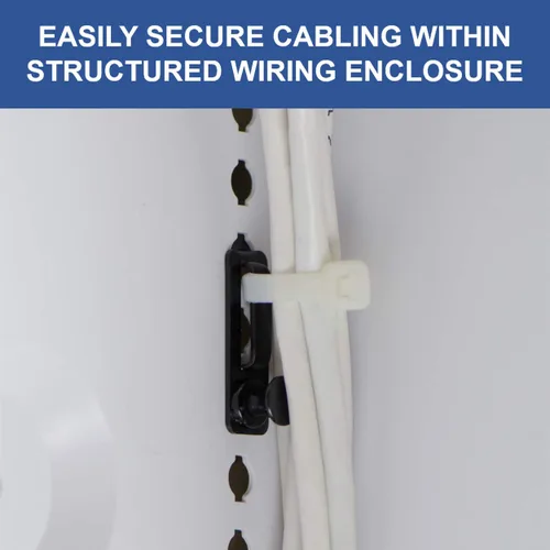 Vista 9 de Legrand - Clips de gestión de cables OnQ, sin herramientas para instalar la gestión de cables de pared, clips para cables soportan una fuerza