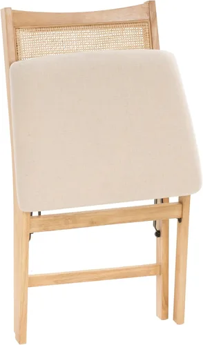 Vista 7 de Powell Kasi Silla Lateral de Comedor Plegable de Caña de Ratán Beige, Natural