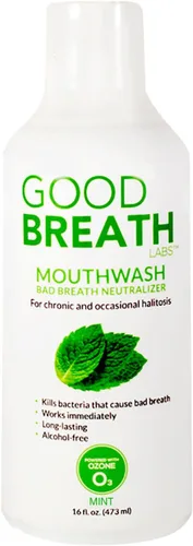 Vista 9 de Goodbreath - Enjuague bucal de menta para halitosis crónica, nueva tecnología de ozono, tratamiento de halitosis y neutralizador del mal aliento