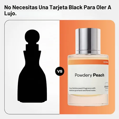 Vista 2 de Dossier - Polvo Melocotón - Eau de Parfum - Inspirado en J.Choo I Want Choo - Perfume de Lujo - Puro Infundido - Sin Parabenos - Vegano - Para