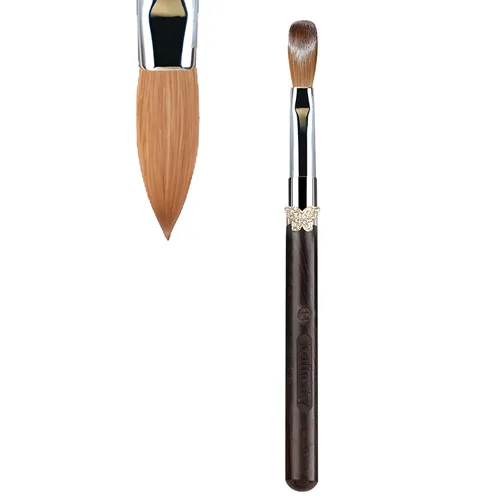 Vista 10 de Kolinsky - Cepillo de uñas acrílicas, 100% cabello Kolinsky, cepillo profesional de arte de uñas para aplicación acrílica, extensión de uñas