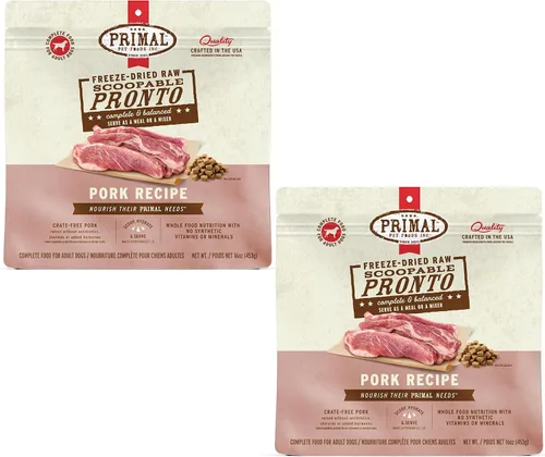 Vista 22 de Primal Comida para Perros Cachorro Liofilizada, Pronto Mini Nuggets; Sirva con Cuchara, Comida Completa y Equilibrada; También Use Como Tapa