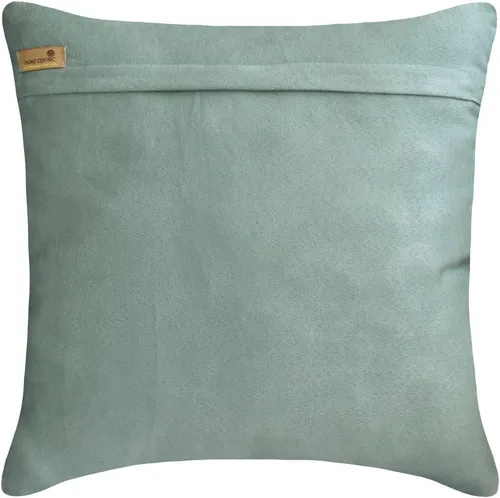 Vista 111 de The HomeCentric Funda de almohada con cremallera, funda de cojín azul de 12 x 12 pulgadas, funda de cojín de algodón bordado para sofá, diseño