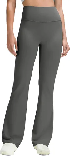 Vista 4 de Unthewe Leggings acampanados de cintura alta para mujer, control de abdomen, pantalones casuales para yoga, entrenamiento, gimnasio