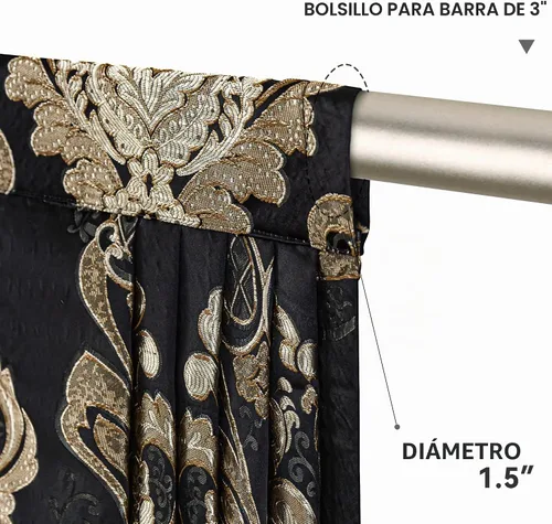 Vista 4 de Loom and Mill Cenefas de Cascada de Lujo para Ventanas, Elegante Cenefa de Cortinas Gruesas de Jacquard con Borlas para Sala de Estar, Dormitorio