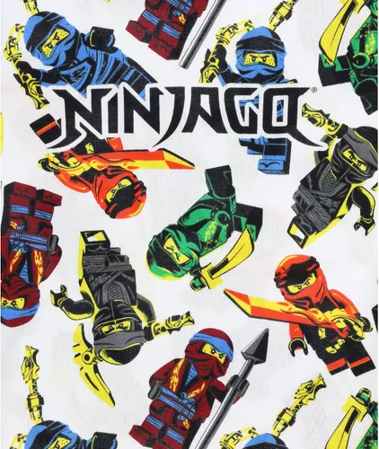 Vista 8 de LEGO Ninjago - Conjunto de pijama de algodón de 4 piezas, color rojo, talla 4 a 10