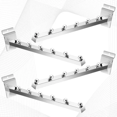 Vista 5 de Tatuo Paquete de 20 ganchos de pared de 15.75 pulgadas, 6 bolas de cascada, accesorios para colgar tablero de metal resistente, listones de pared