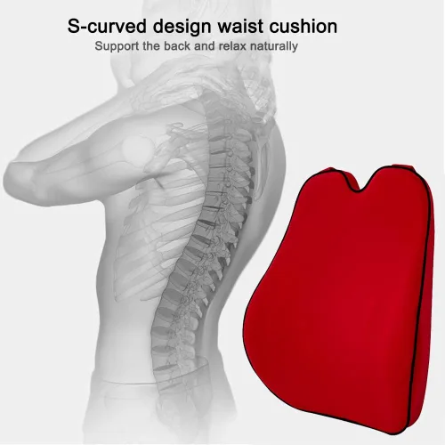 Vista 7 de Soporte lumbar de coche de espuma viscoelástica con alivio del dolor de espalda para SsangYong Presidente Korando Actyon Rexton Kyron Rodius 1PCS