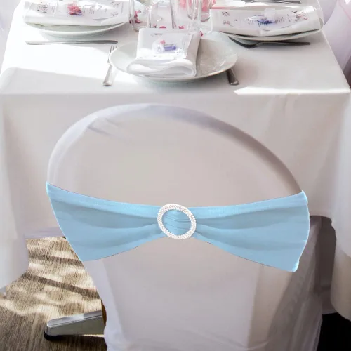 Vista 6 de IFAMIO 20 cintas elásticas para sillas con hebilla, lazos elásticos de elastano para novia, lazos con hebilla para bodas, fiestas, cumpleaños