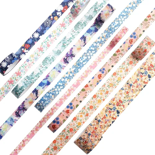 Vista 2 de YUBBAEX Mystic Gold Washi Tape Set - Cinta adhesiva decorativa ancha de lámina plateada para artes, manualidades DIY, suministros para diarios