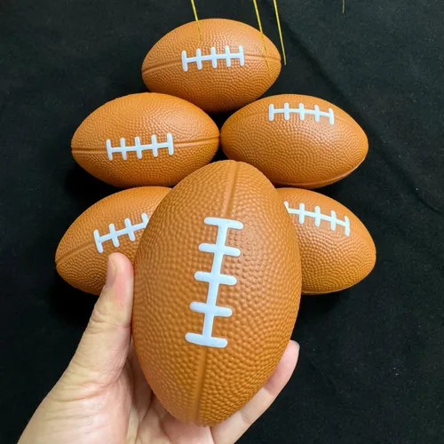 Vista 4 de ALISSAR Paquete de 6 mini pelotas de fútbol de 5.7 pulgadas, mini pelotas de fútbol de espuma para decoración de fiesta de fútbol y superbowl