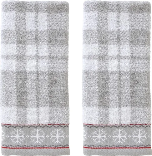 Vista 34 de SKL Home Toalla de baño de Navidad/Winter Fair Isle, color rojo