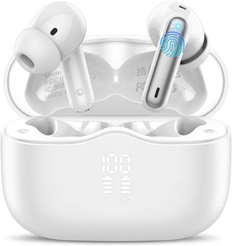 Vista 11 de Auriculares inalámbricos, Bluetooth 5.4 con graves profundos estéreo de alta fidelidad, 4 ENC con cancelación de ruido, auriculares inalámbricos