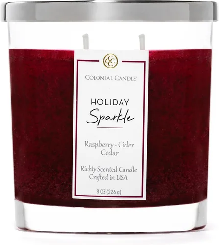 Vista 10 de Colonial Candle Vela perfumada de vainilla ámbar, velas altamente perfumadas para el hogar, vela de cera moteada, 2 mechas, 8 onzas, fabricada