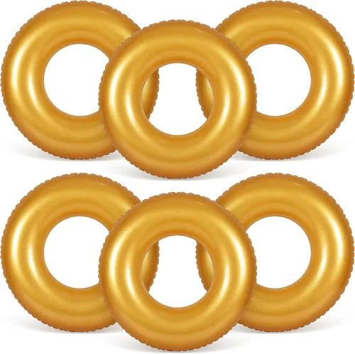 Vista 26 de JellyArch 6 piezas de flotadores inflables para piscina de 28 pulgadas, tubo de natación a granel para adultos, flotadores de piscina