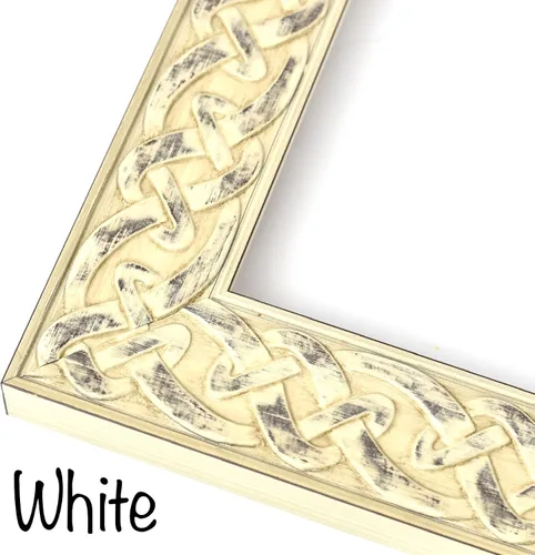 Vista 2 de Irish Celtic Picture Frame, 1 3/4" Handcrafted Custom Frames For Wall Art Posters And More, Natural Wood With Premium Acrylic Cover For Wall Hanging