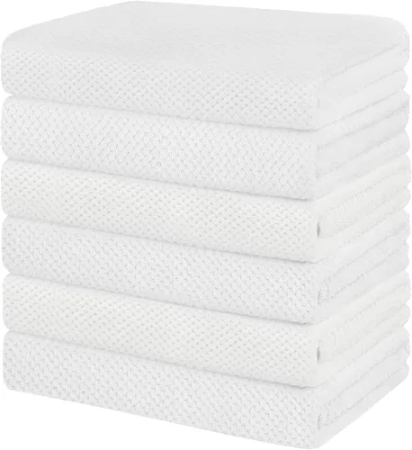 Vista 11 de HOMEXCEL Juego de Sábanas de Baño Toallas Paquete de 2 (35 x 70 Pulgadas), Toallas de Baño Ultra Suaves para Baño, Toallas Ligeras y de Secado Negro