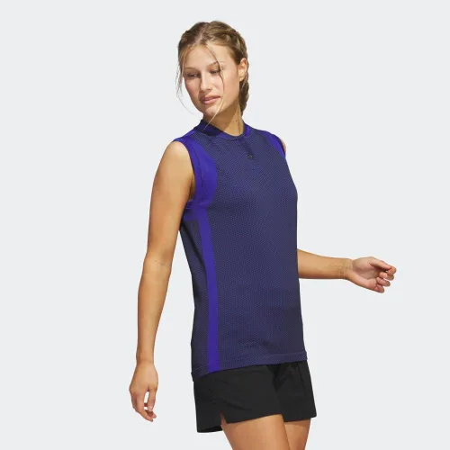 Vista 4 de adidas Polo sin mangas Spacedye para mujer