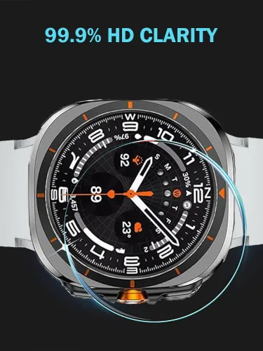 Vista 5 de DEALELE Paquete de 1 + 3 fundas compatibles con Samsung Galaxy Watch 7 Ultra (1.772 pulgadas), funda protectora de policarbonato transparente