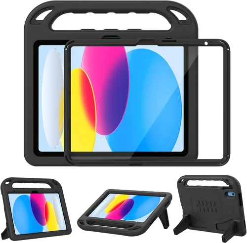 Vista 10 de LTROP Funda para niños para el nuevo iPad (A16) de 11ª generación (11 pulgadas, 2025)/10ª generación (10.9 pulgadas, 2022) con protector de A-azul
