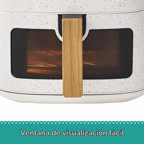 Vista 7 de Freidora de aire digital de 5.8 cuartos de galón con ventana, freidora de aire de tamaño familiar grande, 1500 W de alta potencia, 6 funciones