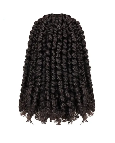 Vista 14 de Paquete de 8 paquetes de cabello de ganchillo súper corto de 6 pulgadas para mujeres negras y niños, extensiones de cabello pretrenzado suave