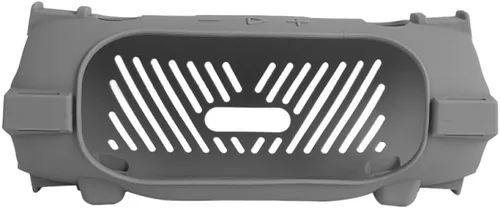 Vista 8 de Funda protectora de silicona para JBL Charge 6, funda suave para altavoz Charge6, funda protectora de viaje fácil de transportar con correa Gris