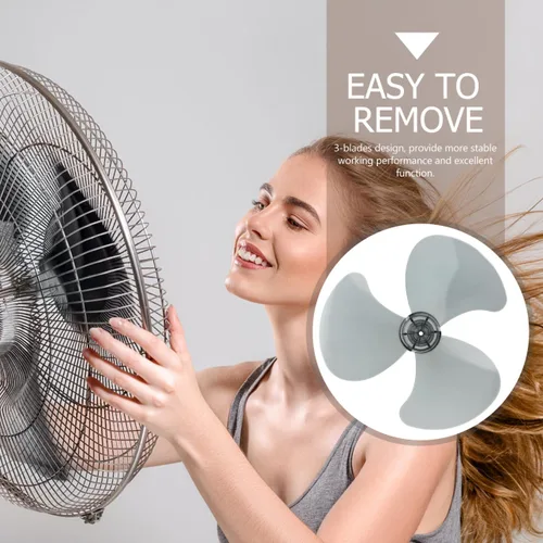Vista 2 de Angoily Cuchillas de repuesto con cubierta de tuerca para mesa doméstica y ventiladores de pie, cuchillas de plástico fáciles de instalar