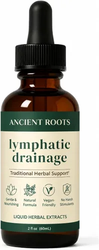 Vista 10 de Ancient Roots Gotas de drenaje linfático – Extracto líquido de hierbas para aliviar la hinchazón, apoyo desinflado y bienestar linfático – Fórmula