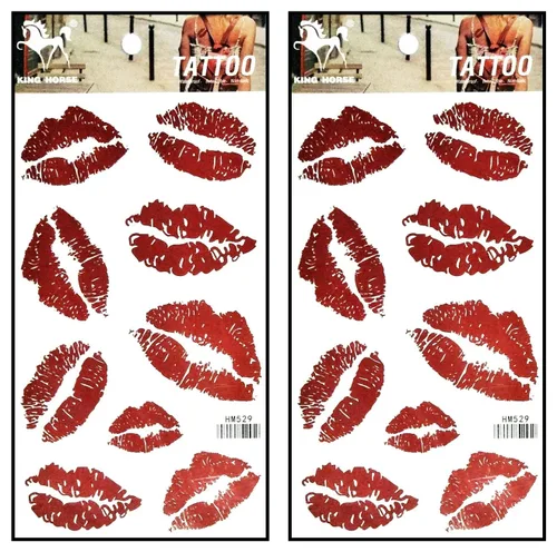 Vista 5 de Tatuajes 2 hojas hermosas rosas negras enredaderas temporales tatuajes adhesivos falsos cuerpo brazo pecho hombro tatuajes para hombres