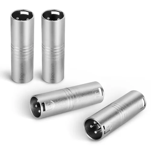 Vista 11 de Adaptador de micrófono XLR 2 unidades, 3 pines XLR macho a hembra, convertidor de conector de extensión de audio para altavoz, mezcladores,