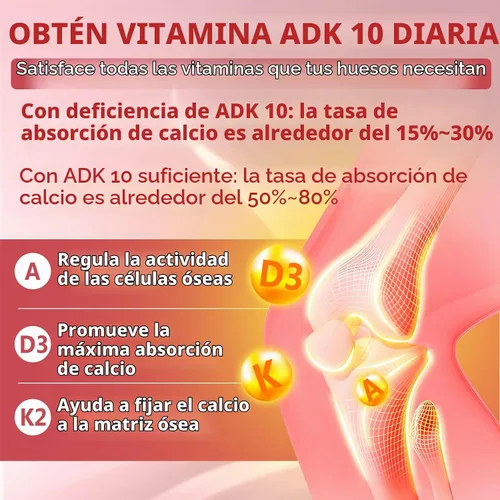 Vista 3 de Vitamina D3 + K2 + A Gummies 5000IU/10000 UI – Suplemento de vitamina D3 Con K2 con calcio magnesio zinc, vitamina C y E, alta dosis máxima