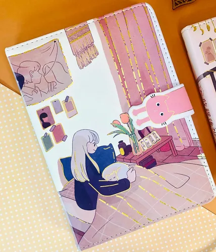 Vista 6 de KetA Diario kawaii, diario Kawaii para niñas, lindo cuaderno diario, cuaderno kawaii, 5 x 7 pulgadas, 5.1 x 7.1 in, 256 páginas, cubierta de piel
