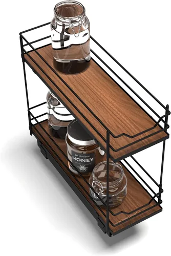 Vista 9 de Home Zone Living Organizador de armario de cocina extraíble cromado