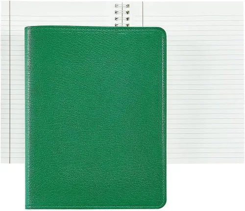 Vista 6 de Graphic Image Wire-O-Notebook, piel de cabra, 9 pulgadas, naranja (JS9MRBLGTIORG)