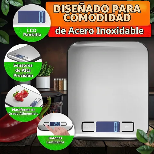 Vista 4 de Báscula de alimentos con sensor de 4 puntos – Báscula de cocina digital