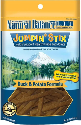 Vista 9 de Natural Balance Premios con ingredientes limitados Jumpin' Stix, golosinas sin granos para perros adultos de todas las razas, receta de pollo, 10