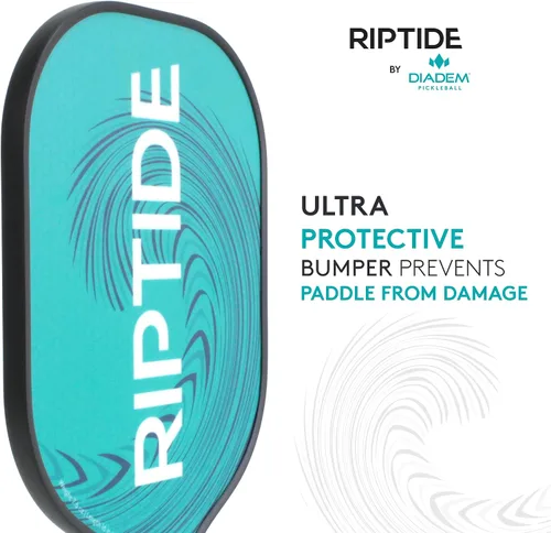Vista 6 de Diadem Riptide - Paleta de pickleball Núcleo de panal de abeja, cara de fibra de vidrio Protector de bordes ultra elegante, fácil de balancear