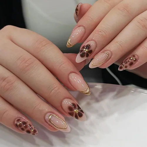 Vista 12 de 24 uñas postizas a presión con punta francesa, cuadradas, medianas, con brillantina, con diseño de degradado blanco, uñas postizas reutilizables