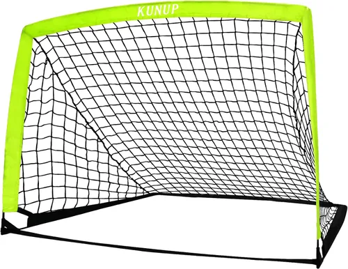 Vista 14 de Portería de fútbol portátil de 5 x 3, 6 x 4, 9 x 5 pies, para patio trasero, red de práctica de fútbol plegable con bolsa de transporte para niños