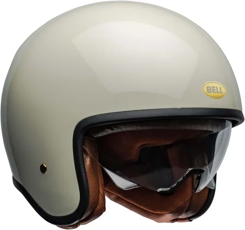 Vista 7 de Casco de moto BELL TX501 Culture 2-Blanco (Gloss Vintage White)